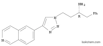 Molecular Structure of 1253421-56-5 (1H-1,2,3-Triazole-1-propanamine, 4-(6-isoquinolinyl)-α-(phenylmethyl)-, (αR)-)
